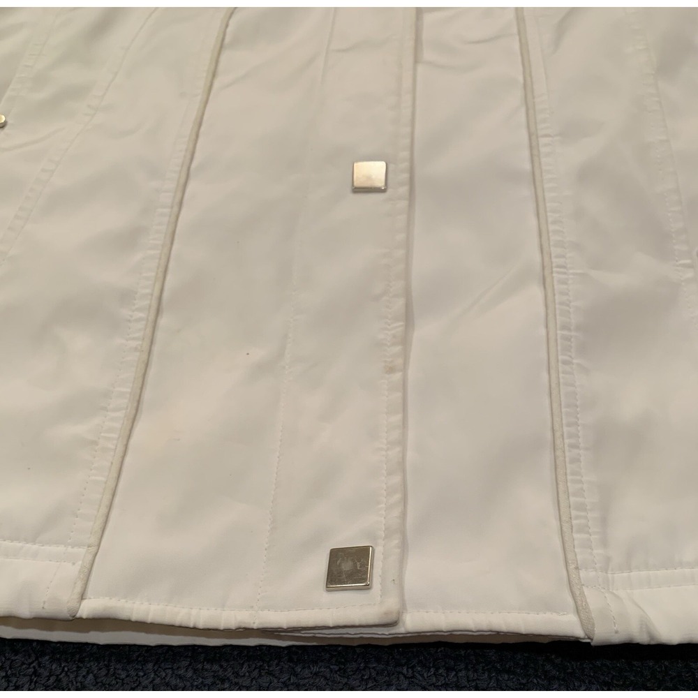 Liz Claiborne Jacket Women's Size Medium White Full Zip Hood - Picture 14 of 15